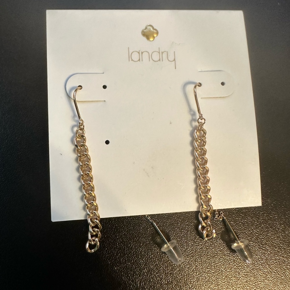 New Landry chain dangle earrings